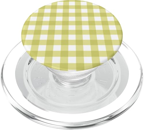 Hellgrünes Gingham-Karo, ästhetisch, Mädchen, adrett, Vintage PopSockets PopGrip für MagSafe Hellgrünes Gingham-Karo, ästhetisch, Mädchen, adrett, Vintage PopSockets PopGrip für MagSafe von Classic Gingham Plaid Chic