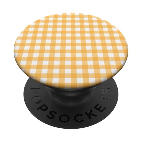 Hellorange Gingham Plaid Ästhetisch Girly Adrett Vintage PopSockets Klebender PopGrip von Classic Gingham Plaid Chic