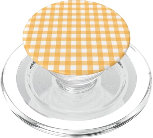 Hellorange Gingham Plaid Ästhetisch Girly Adrett Vintage PopSockets PopGrip für MagSafe von Classic Gingham Plaid Chic
