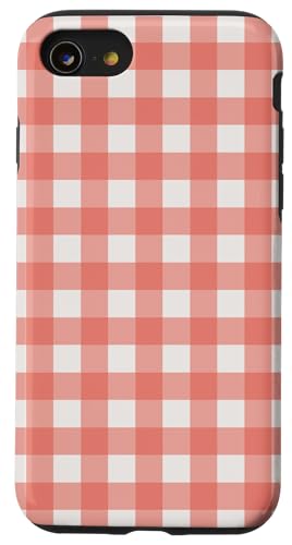 Mittelrotes Gingham-Karo, ästhetisch, Mädchen, adrett, Vintage, niedlich Hülle für iPhone SE (2020) / 7 / 8 von Classic Gingham Plaid Chic