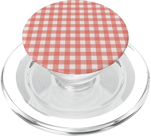 Mittelrotes Gingham-Karo, ästhetisch, Mädchen, adrett, Vintage, niedlich PopSockets PopGrip für MagSafe Mittelrotes Gingham-Karo, ästhetisch, Mädchen, adrett, Vintage, niedlich PopSockets PopGrip für MagSafe von Classic Gingham Plaid Chic