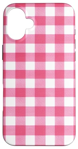 Pink White Gingham Plaid Ästhetisch Girly Adrett Vintage Cute Hülle für iPhone 16 Plus Pink White Gingham Plaid Ästhetisch Girly Adrett Vintage Cute Hülle für iPhone 16 Plus von Classic Gingham Plaid Chic