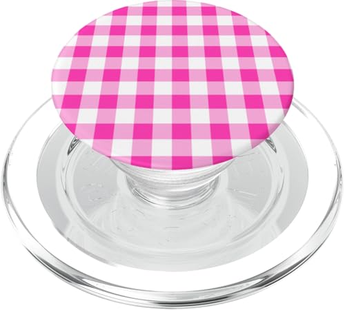 Pink White Gingham Plaid Ästhetisch Girly Adrett Vintage Cute PopSockets PopGrip für MagSafe Pink White Gingham Plaid Ästhetisch Girly Adrett Vintage Cute PopSockets PopGrip für MagSafe von Classic Gingham Plaid Chic