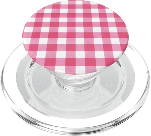 Pink White Gingham Plaid Ästhetisch Girly Adrett Vintage Cute PopSockets PopGrip für MagSafe Pink White Gingham Plaid Ästhetisch Girly Adrett Vintage Cute PopSockets PopGrip für MagSafe von Classic Gingham Plaid Chic