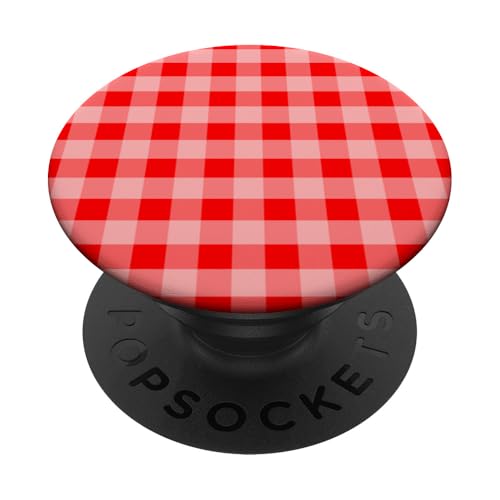 Red Gingham Plaid Aesthetic Girly Adrett Vintage Cute PopSockets Klebender PopGrip von Classic Gingham Plaid Chic