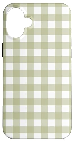 Salbeigrün Gingham Plaid ästhetisch Mädchen adrett Vintage niedlich Hülle für iPhone 16 Plus Salbeigrün Gingham Plaid ästhetisch Mädchen adrett Vintage niedlich Hülle für iPhone 16 Plus von Classic Gingham Plaid Chic