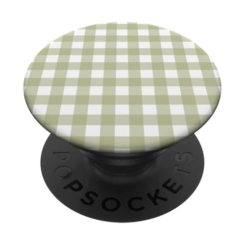 Salbeigrün Gingham Plaid ästhetisch Mädchen adrett Vintage niedlich PopSockets Klebender PopGrip Salbeigrün Gingham Plaid ästhetisch Mädchen adrett Vintage niedlich PopSockets Klebender PopGrip von Classic Gingham Plaid Chic