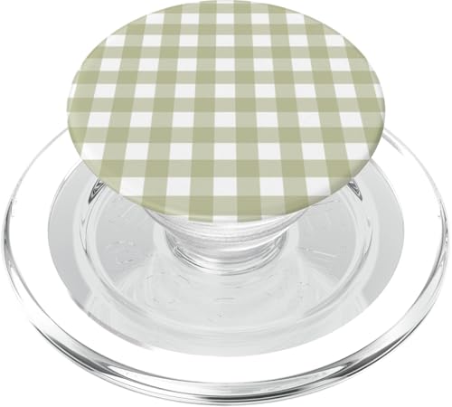 Salbeigrün Gingham Plaid ästhetisch Mädchen adrett Vintage niedlich PopSockets PopGrip für MagSafe Salbeigrün Gingham Plaid ästhetisch Mädchen adrett Vintage niedlich PopSockets PopGrip für MagSafe von Classic Gingham Plaid Chic