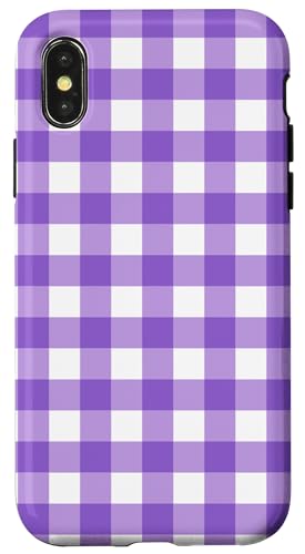 Violet Gingham Plaid Aesthetic Girly Adrett Vintage Cute Hülle für iPhone X/XS Violet Gingham Plaid Aesthetic Girly Adrett Vintage Cute Hülle für iPhone X/XS von Classic Gingham Plaid Chic