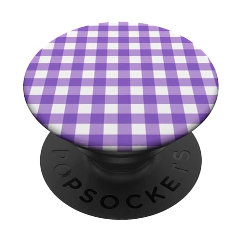 Violet Gingham Plaid Aesthetic Girly Adrett Vintage Cute PopSockets Klebender PopGrip von Classic Gingham Plaid Chic