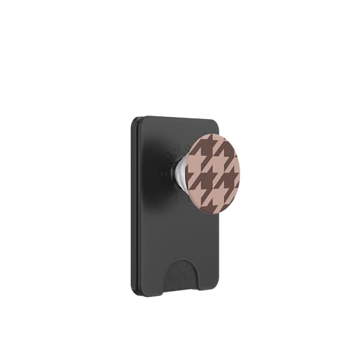 Beige und Kaffeebraun, Hahnentrittmuster, Hahnentrittmuster PopSockets PopWallet für MagSafe Beige und Kaffeebraun, Hahnentrittmuster, Hahnentrittmuster PopSockets PopWallet für MagSafe von Classic Houndstooth Designs