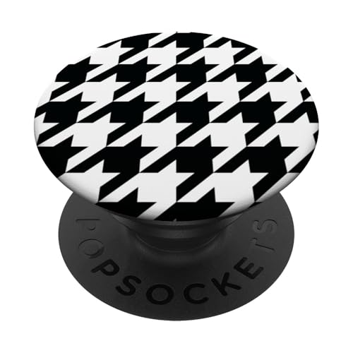 Klassisch, Schwarz, Hahnentrittmuster, Hahnentrittmuster PopSockets Klebender PopGrip Klassisch, Schwarz, Hahnentrittmuster, Hahnentrittmuster PopSockets Klebender PopGrip von Classic Houndstooth Designs