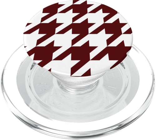 Klassisches Burgunderrot, Hahnentrittmuster, Hahnentrittmuster PopSockets PopGrip für MagSafe Klassisches Burgunderrot, Hahnentrittmuster, Hahnentrittmuster PopSockets PopGrip für MagSafe von Classic Houndstooth Designs