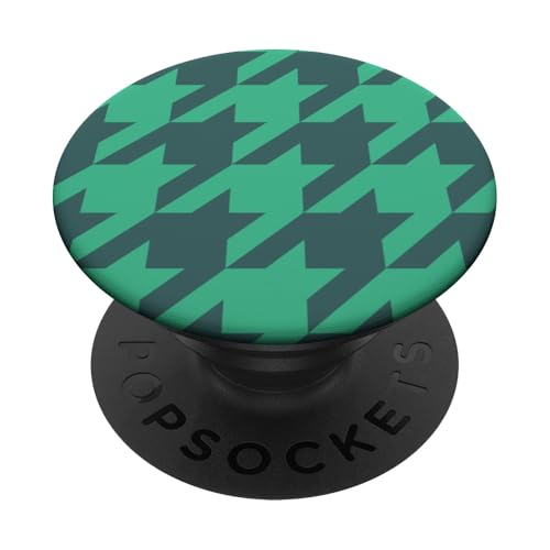 Klassisches Grün, Hahnentrittmuster, Hahnentrittmuster PopSockets Klebender PopGrip Klassisches Grün, Hahnentrittmuster, Hahnentrittmuster PopSockets Klebender PopGrip von Classic Houndstooth Designs