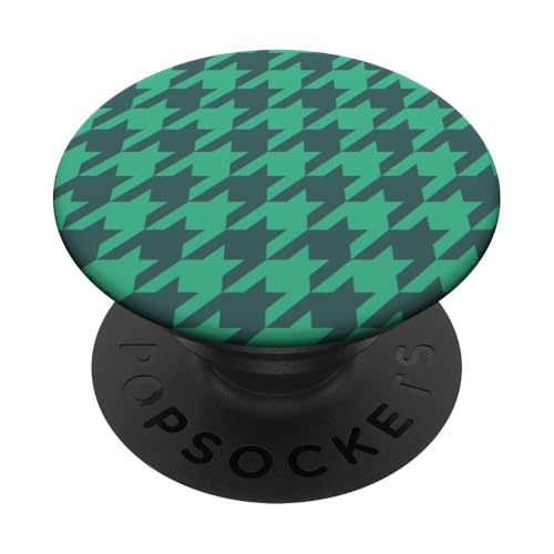 Klassisches Grün, Hahnentrittmuster, Hahnentrittmuster PopSockets Klebender PopGrip von Classic Houndstooth Designs