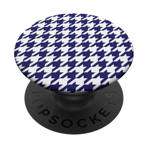 Klassisches Marineblau, Hahnentrittmuster, Hahnentrittmuster PopSockets Klebender PopGrip Klassisches Marineblau, Hahnentrittmuster, Hahnentrittmuster PopSockets Klebender PopGrip von Classic Houndstooth Designs