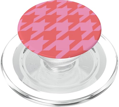 Klassisches Orange und Rosa, Hahnentrittmuster, Hahnentrittmuster PopSockets PopGrip für MagSafe Klassisches Orange und Rosa, Hahnentrittmuster, Hahnentrittmuster PopSockets PopGrip für MagSafe von Classic Houndstooth Designs