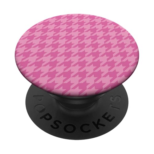 Klassisches Rosa, Hahnentrittmuster, Hahnentrittmuster PopSockets Klebender PopGrip Klassisches Rosa, Hahnentrittmuster, Hahnentrittmuster PopSockets Klebender PopGrip von Classic Houndstooth Designs