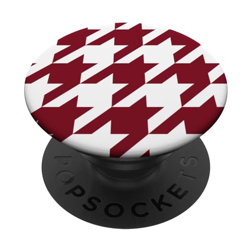 Klassisches Rot, Hahnentrittmuster, Hahnentrittmuster PopSockets Klebender PopGrip Klassisches Rot, Hahnentrittmuster, Hahnentrittmuster PopSockets Klebender PopGrip von Classic Houndstooth Designs