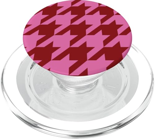 Klassisches Rot und Rosa, Hahnentrittmuster, Hahnentrittmuster PopSockets PopGrip für MagSafe Klassisches Rot und Rosa, Hahnentrittmuster, Hahnentrittmuster PopSockets PopGrip für MagSafe von Classic Houndstooth Designs