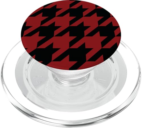 Klassisches Schwarz und Rot, Hahnentrittmuster, Hahnentrittmuster PopSockets PopGrip für MagSafe Klassisches Schwarz und Rot, Hahnentrittmuster, Hahnentrittmuster PopSockets PopGrip für MagSafe von Classic Houndstooth Designs