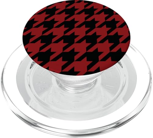 Klassisches Schwarz und Rot, Hahnentrittmuster, Hahnentrittmuster PopSockets PopGrip für MagSafe Klassisches Schwarz und Rot, Hahnentrittmuster, Hahnentrittmuster PopSockets PopGrip für MagSafe von Classic Houndstooth Designs