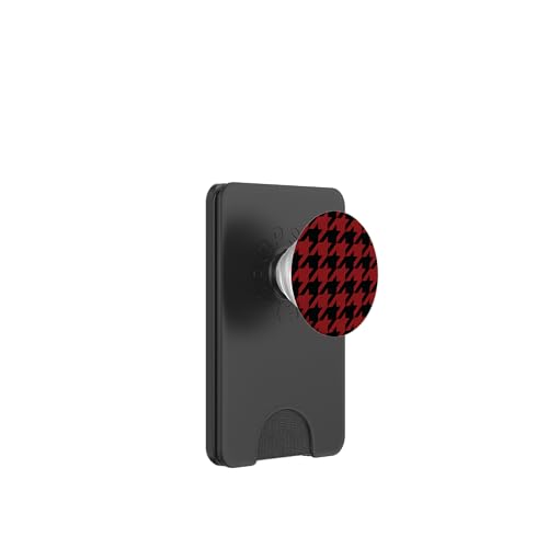 Klassisches Schwarz und Rot, Hahnentrittmuster, Hahnentrittmuster PopSockets PopWallet für MagSafe Klassisches Schwarz und Rot, Hahnentrittmuster, Hahnentrittmuster PopSockets PopWallet für MagSafe von Classic Houndstooth Designs