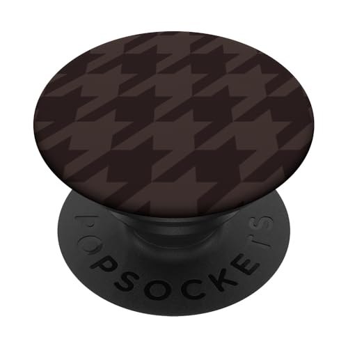 Klassisches dunkelbraunes Hahnentrittmuster, Hahnentrittmuster PopSockets Klebender PopGrip Klassisches dunkelbraunes Hahnentrittmuster, Hahnentrittmuster PopSockets Klebender PopGrip von Classic Houndstooth Designs