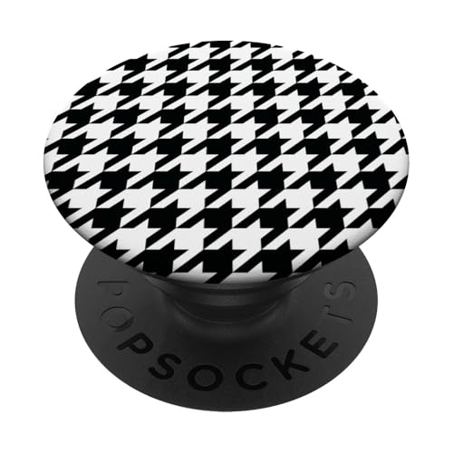 Klassisches schwarz-weißes Hahnentrittmuster, Hahnentrittmuster PopSockets Klebender PopGrip Klassisches schwarz-weißes Hahnentrittmuster, Hahnentrittmuster PopSockets Klebender PopGrip von Classic Houndstooth Designs