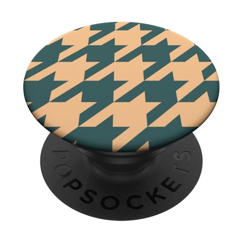Niedlich, gelb und grün, Hahnentrittmuster, Hahnentrittmuster PopSockets Klebender PopGrip von Classic Houndstooth Designs