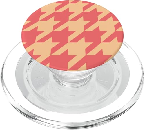 Niedlich, gelb und orange, Hahnentrittmuster, Hahnentrittmuster PopSockets PopGrip für MagSafe von Classic Houndstooth Designs