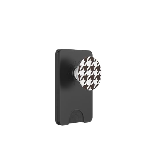 Zeitloses braunes Hahnentrittmuster, Hahnentrittmuster PopSockets PopWallet für MagSafe Zeitloses braunes Hahnentrittmuster, Hahnentrittmuster PopSockets PopWallet für MagSafe von Classic Houndstooth Designs
