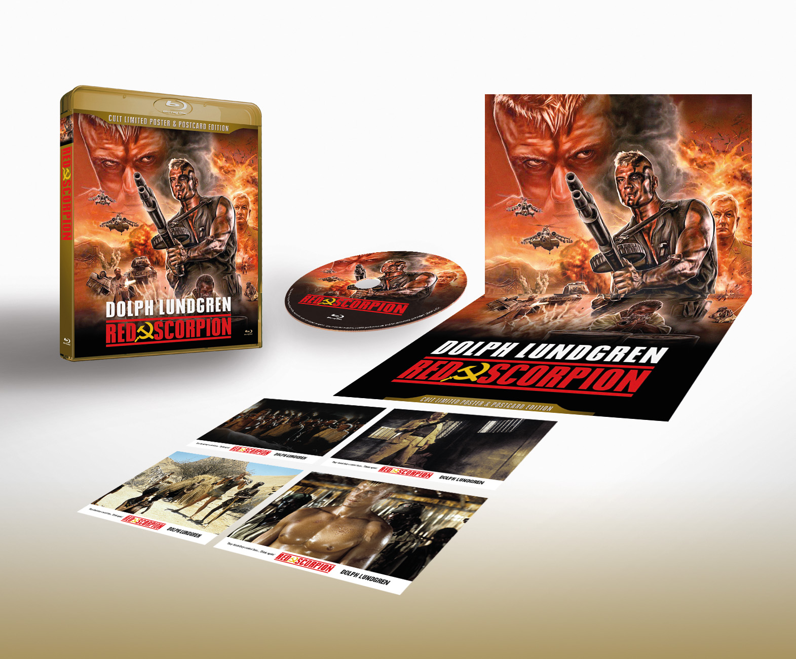 Red Scorpion - True Classics - Dolph Lundgren Limited Edition Version Blu-Ray with Poster and Cards in the box Red Scorpion - True Classics - Dolph Lundgren Limited Edition Version Blu-Ray with Poster and Cards in the box von Classic Movies