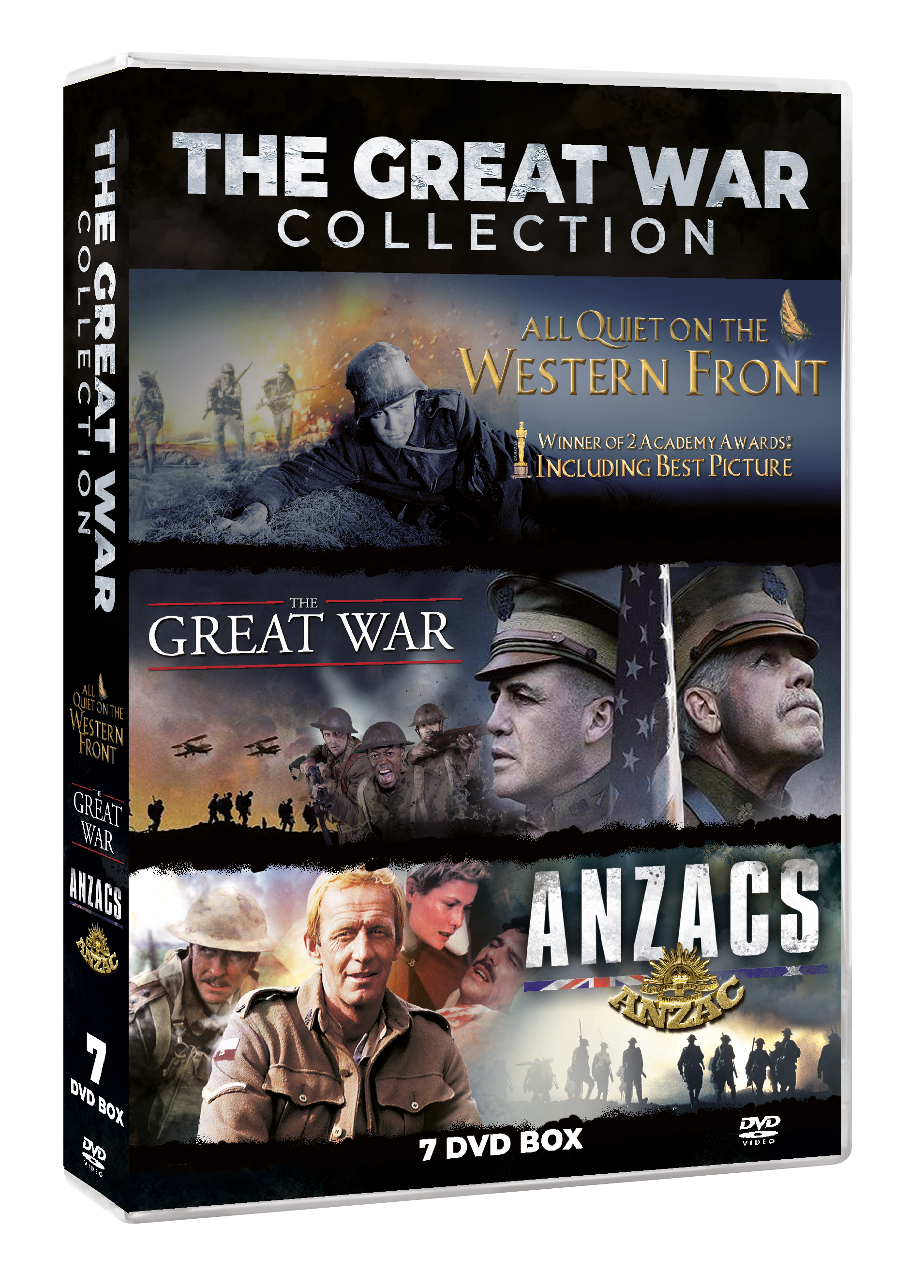 THE GREAT WORLD WAR 1 COLLECTION (7DVD BOX SET: LIMITED EDITION CONTAINS: Anzacs 5DVD MINISERIES - Great War 1 DVD - All Quiet on the Western Front 1 DVD Oscar Winner THE GREAT WORLD WAR 1 COLLECTION (7DVD BOX SET: LIMITED EDITION CONTAINS: Anzacs 5DVD MINISERIES - Great War 1 DVD - All Quiet on the Western Front 1 DVD Oscar Winner von Classic Movies