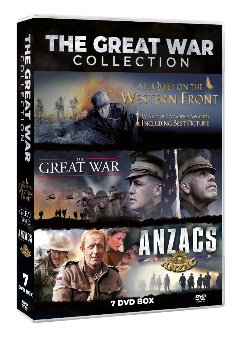 THE GREAT  WORLD WAR 1 COLLECTION (7DVD BOX SET: LIMITED EDITION CONTAINS:  Anzacs 5DVD MINISERIES - Great War 1 DVD - All Quiet on the Western Front 1 DVD Oscar Winner von Classic Movies