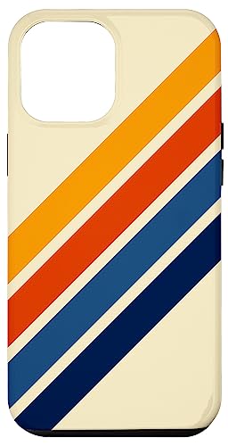 Hülle für iPhone 14 Pro Max Bunte Retro-Streifen im 70er-Jahre-Stil auf Beige von Classic Retro Stripes 70s 80s Vintage Love