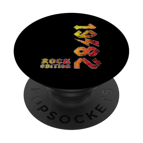 Vintage 1982 Rock Edition Retro Music Lovers Gift PopSockets Klebender PopGrip von Classic Rock Vibes | 70s Retro Music Tees