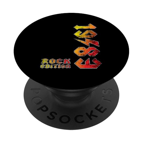 Vintage 1983 Rock Edition Retro Music Lovers Gift PopSockets Klebender PopGrip von Classic Rock Vibes | 70s Retro Music Tees