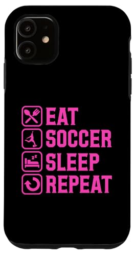 Eat Soccer Sleep Repeat Simple Basic Soccer Hülle für iPhone 11 Eat Soccer Sleep Repeat Simple Basic Soccer Hülle für iPhone 11 von Classic Style Soccer Merch With a Retro Aesthetic