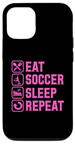 Eat Soccer Sleep Repeat Simple Basic Soccer Hülle für iPhone 12/12 Pro Eat Soccer Sleep Repeat Simple Basic Soccer Hülle für iPhone 12/12 Pro von Classic Style Soccer Merch With a Retro Aesthetic