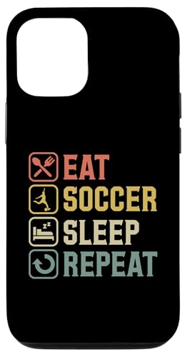 Eat Soccer Sleep Repeat Simple Basic Soccer Hülle für iPhone 12/12 Pro Eat Soccer Sleep Repeat Simple Basic Soccer Hülle für iPhone 12/12 Pro von Classic Style Soccer Merch With a Retro Aesthetic
