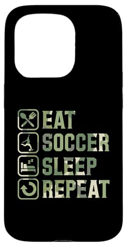 Eat Soccer Sleep Repeat Simple Basic Soccer Hülle für iPhone 15 Pro Eat Soccer Sleep Repeat Simple Basic Soccer Hülle für iPhone 15 Pro von Classic Style Soccer Merch With a Retro Aesthetic