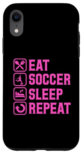 Eat Soccer Sleep Repeat Simple Basic Soccer Hülle für iPhone XR Eat Soccer Sleep Repeat Simple Basic Soccer Hülle für iPhone XR von Classic Style Soccer Merch With a Retro Aesthetic
