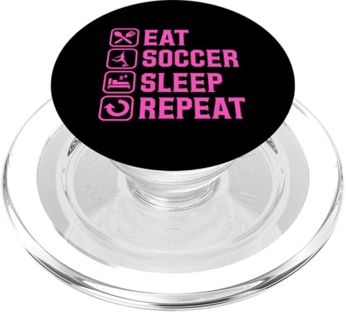 Eat Soccer Sleep Repeat Simple Basic Soccer PopSockets PopGrip für MagSafe Eat Soccer Sleep Repeat Simple Basic Soccer PopSockets PopGrip für MagSafe von Classic Style Soccer Merch With a Retro Aesthetic