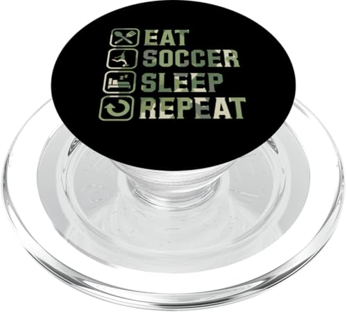 Eat Soccer Sleep Repeat Simple Basic Soccer PopSockets PopGrip für MagSafe Eat Soccer Sleep Repeat Simple Basic Soccer PopSockets PopGrip für MagSafe von Classic Style Soccer Merch With a Retro Aesthetic