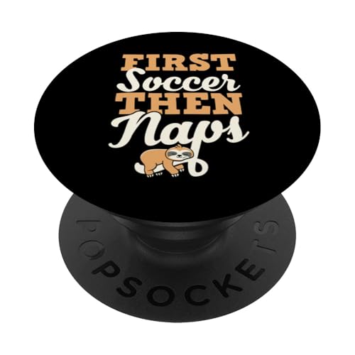 Erst Fußball und dann Nickerchen Lustiges süßes schlafendes Faultier PopSockets Klebender PopGrip Erst Fußball und dann Nickerchen Lustiges süßes schlafendes Faultier PopSockets Klebender PopGrip von Classic Style Soccer Merch With a Retro Aesthetic