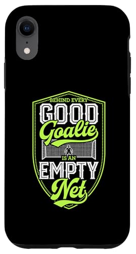 Hinter jedem guten Torwart steckt ein leeres Netz Hülle für iPhone XR Hinter jedem guten Torwart steckt ein leeres Netz Hülle für iPhone XR von Classic Style Soccer Merch With a Retro Aesthetic