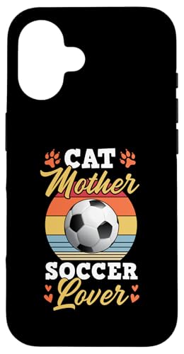 Katzenmutter Fußballliebhaber Hülle für iPhone 16 Katzenmutter Fußballliebhaber Hülle für iPhone 16 von Classic Style Soccer Merch With a Retro Aesthetic