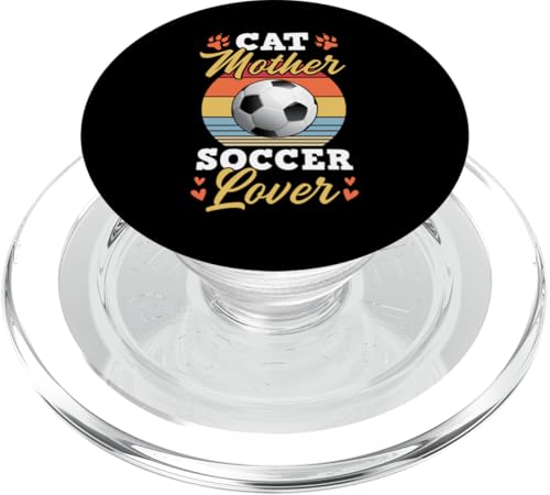 Katzenmutter Fußballliebhaber PopSockets PopGrip für MagSafe Katzenmutter Fußballliebhaber PopSockets PopGrip für MagSafe von Classic Style Soccer Merch With a Retro Aesthetic