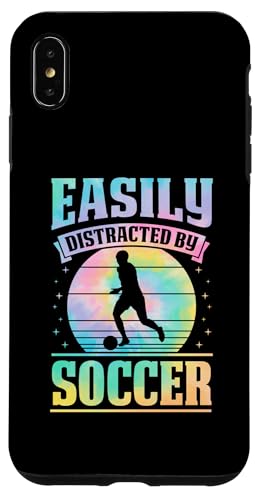 Lässt sich leicht vom Fußball ablenken Hülle für iPhone XS Max Lässt sich leicht vom Fußball ablenken Hülle für iPhone XS Max von Classic Style Soccer Merch With a Retro Aesthetic